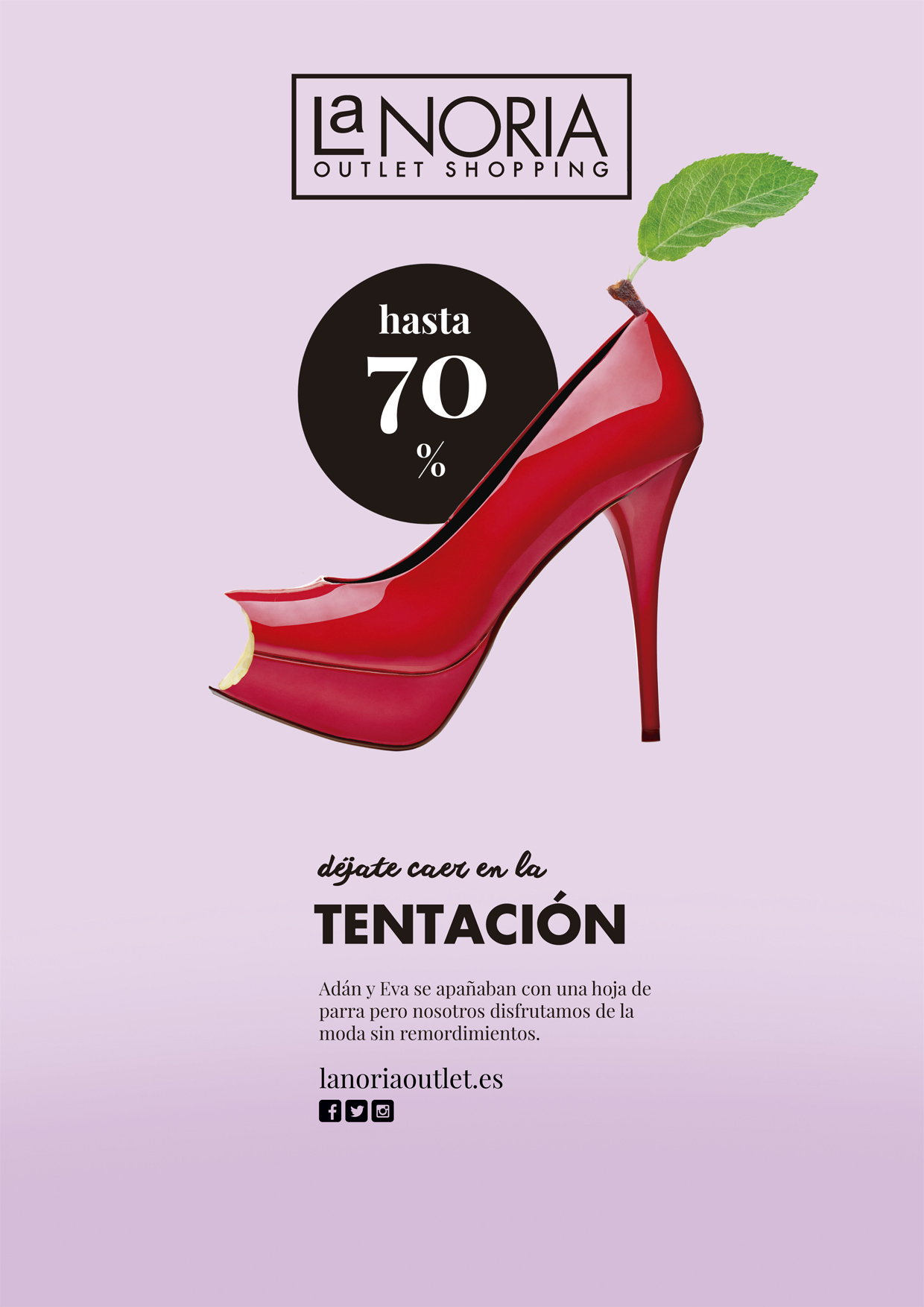Gráfica publicitaria para La Noria Outlet Shopping. Fosfenos.